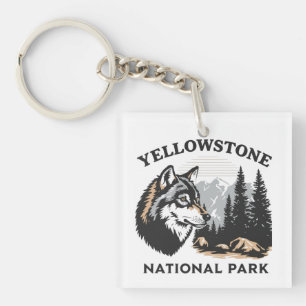 Yellowstone Nationalpark Wolf Schlüsselanhänger