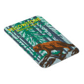 Yellowstone Nationalpark Wolverine Vintag Magnet (Rechte Seite)