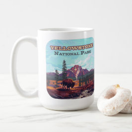 Yellowstone Nationalpark Wyoming Bison Geyser Kaffeetasse