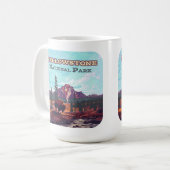 Yellowstone Nationalpark Wyoming Bison Geyser Kaffeetasse (Vorderseite Links)