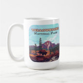 Yellowstone Nationalpark Wyoming Bison Geyser Kaffeetasse (Links)