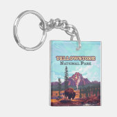 Yellowstone Nationalpark Wyoming Bison Geyser Schlüsselanhänger (Vorderseite links)