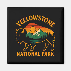 Yellowstone-Nationalpark Wyoming Büffel Bison St Magnet