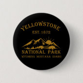 Yellowstone Nationalpark Wyoming Button (Vorderseite)