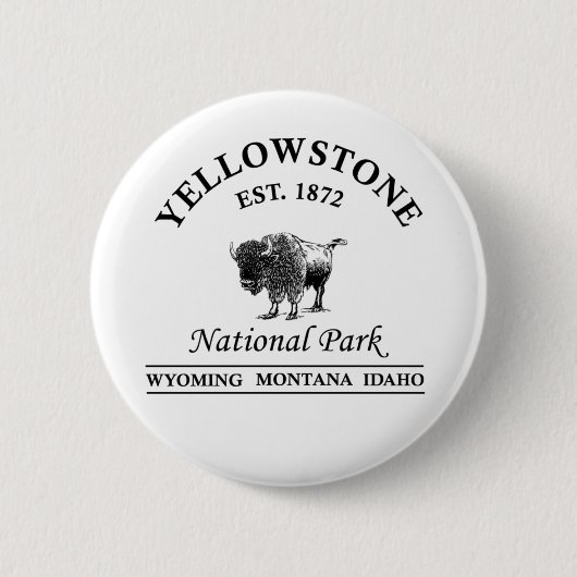 Yellowstone Nationalpark Wyoming Button (Vorderseite)