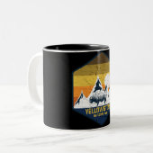 Yellowstone Nationalpark Wyoming Camping und Zweifarbige Tasse (Vorderseite Links)
