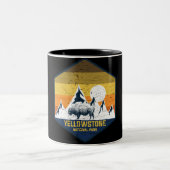 Yellowstone Nationalpark Wyoming Camping und Zweifarbige Tasse (Mittel)