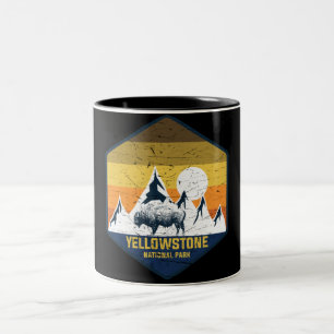 Yellowstone Nationalpark Wyoming Camping und Zweifarbige Tasse