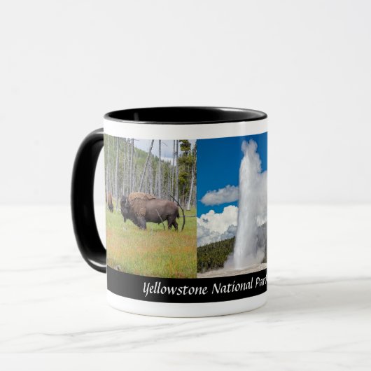 Yellowstone Nationalpark, Wyoming - Designer Tasse (Vorderseite Links)