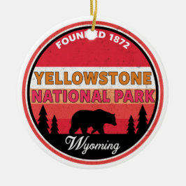 Yellowstone Nationalpark Wyoming Keramik Ornament