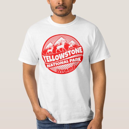 Yellowstone Nationalpark Wyoming-Logo T-Shirt (Vorderseite)