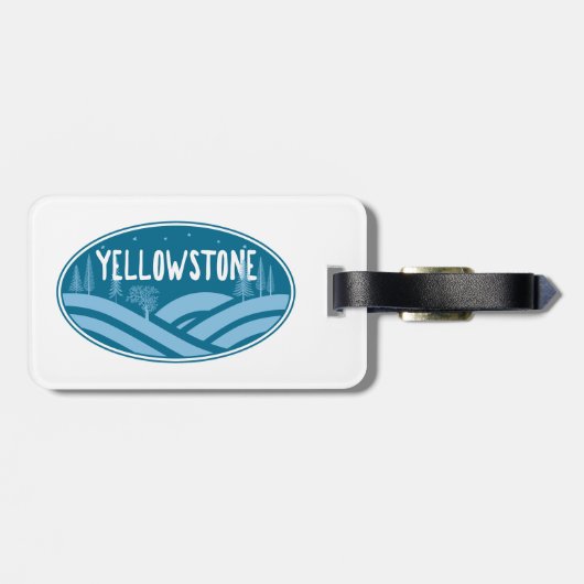 Yellowstone Nationalpark Wyoming Montana Außenbere Gepäckanhänger (Rückseite horizontal)