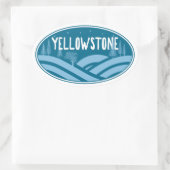 Yellowstone Nationalpark Wyoming Montana Außenbere Ovaler Aufkleber (Tasche)