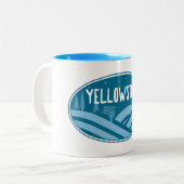 Yellowstone Nationalpark Wyoming Montana Außenbere Zweifarbige Tasse (Vorderseite Links)