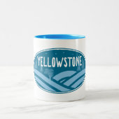 Yellowstone Nationalpark Wyoming Montana Außenbere Zweifarbige Tasse (Mittel)