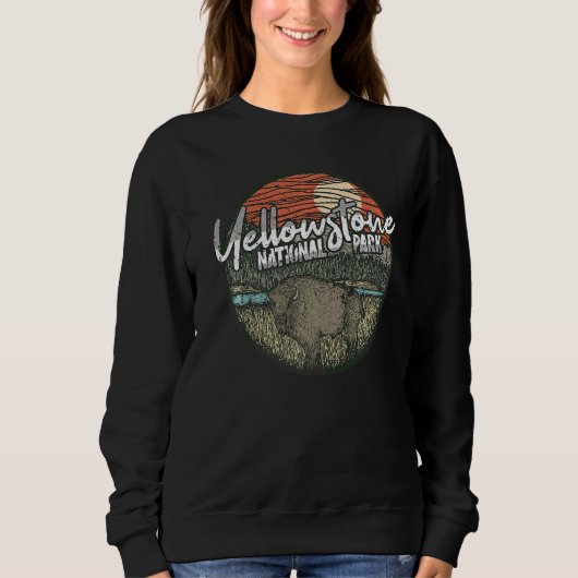 Yellowstone Nationalpark Wyoming Montana Idaho Sweatshirt (Vorderseite)