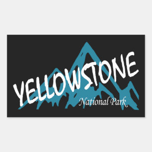 Yellowstone Nationalpark Wyoming Montana Rechteckiger Aufkleber