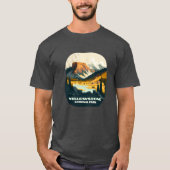 Yellowstone Nationalpark Wyoming Mountains Retro T-Shirt (Vorderseite)