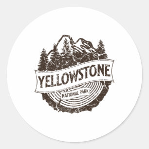 Yellowstone Nationalpark Wyoming Natur Wandern Ou Runder Aufkleber