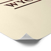 Yellowstone Nationalpark Wyoming Poster (Ecke)