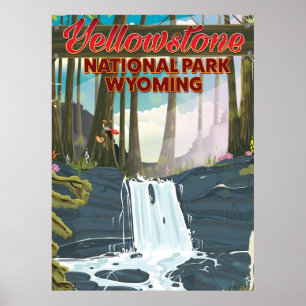 Yellowstone Nationalpark, Wyoming-Reiseplakat Poster