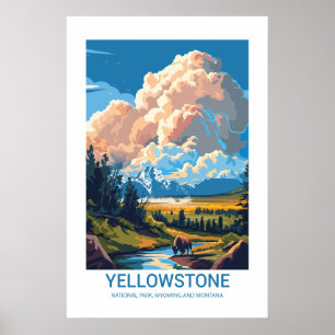 Yellowstone Nationalpark Wyoming und Montana Poster