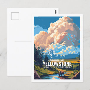 Yellowstone Nationalpark Wyoming und Montana Postkarte
