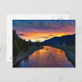 Yellowstone Nationalpark Wyomom bei Sunset Stream Postkarte (Vorne/Hinten)