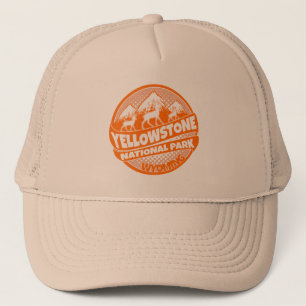 Yellowstone Nationalpark Wyomoming Orangenhut Truckerkappe