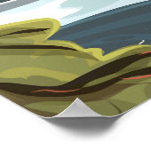 Yellowstone Nationalpark, Wyomoming Reiseplakat Poster (Ecke)