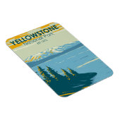 Yellowstone Nationalpark Yellowstone Lake Vintag Magnet (Rechte Seite)