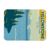 Yellowstone Nationalpark Yellowstone Lake Vintag Magnet (Horizontal)
