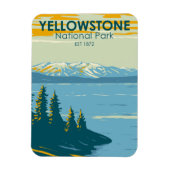 Yellowstone Nationalpark Yellowstone Lake Vintag Magnet (Vertikal)