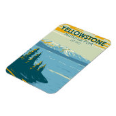 Yellowstone Nationalpark Yellowstone Lake Vintag Magnet (Linke Seite)