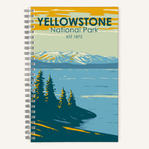 Yellowstone Nationalpark Yellowstone Lake Vintag Notizblock