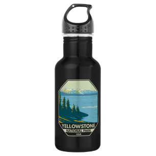 Yellowstone Nationalpark Yellowstone Lake Vintage Edelstahlflasche