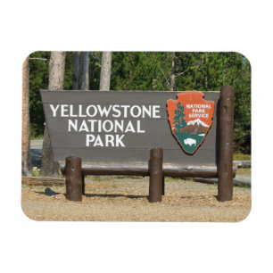 Yellowstone Nationalpark, Zeichen, Wyoming, US Magnet