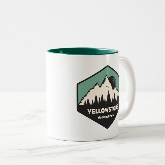 Yellowstone-Nationalpark Zweifarbige Tasse (VorderseiteRechts)