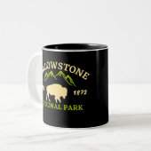 Yellowstone-Nationalpark Zweifarbige Tasse (Vorderseite Links)