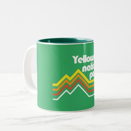 Yellowstone-Nationalpark Zweifarbige Tasse (Vorderseite Links)