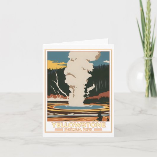 Yellowstone Nationalparkaufkleber Karte (Vorderseite)