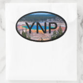 Yellowstone Nationalparkaufkleber Ovaler Aufkleber (Tasche)