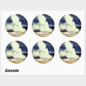 Yellowstone Nationalparkaufkleber Runder Aufkleber (Blatt)