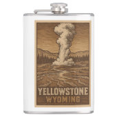 Yellowstone Nationalparkflasche Flachmann (Vorderseite)