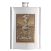 Yellowstone Nationalparkflasche Flachmann (Vorderseite)