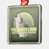 Yellowstone NP (Grauer Wolf) WT Ornament Aus Metall (Links)