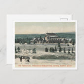 Yellowstone NP, Old Faithful Inn, Glacier 1905 Postkarte (Vorne/Hinten)