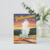 Yellowstone Old Faithful Geyser Postkarte (Stehend Vorderseite)