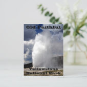 Yellowstone Old Faithful Postcard Postkarte (Stehend Vorderseite)