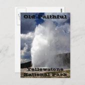 Yellowstone Old Faithful Postcard Postkarte (Vorne/Hinten)